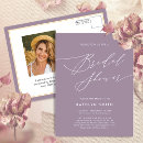 Search for purple bridal shower invitations Minimalist