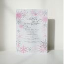 Search for pink snowflake invitations Pink and silver