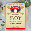 Search for vintage baseball baby shower invitations Boys