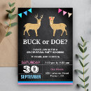 Search for buck or doe gender reveal invitations Rustic