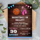 Search for basketball invitation gender reveal invitations He or she