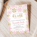 Search for gold snowflakes invitations Girl