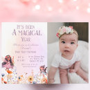 Search for magical 1st birthday invitations Wildflower