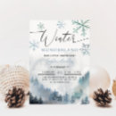 Search for blue winter wonderland invitations Modern