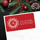 Search for red initial return address labels Elegant