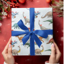 Search for dinosaur holiday wrapping paper Watercolor