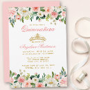 Search for blush pink quinceanera invitations Gold