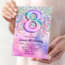 Search for rainbow balloons invitations Glitter