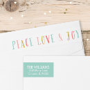 Search for peace and love return address labels Stylish