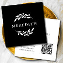 Search for olive branch business cards Black and white