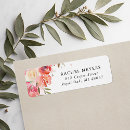 Search for bridal bouquet return address labels Watercolor floral
