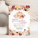Search for burgundy floral baby shower invitations Pumpkin