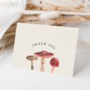 Search for mushrooms thank you cards Rustic