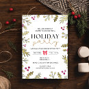 Search for holly christmas invitations Elegant