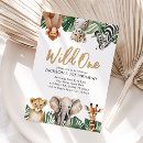 Search for wild one safari invitations Gender neutral