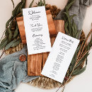 Search for whimsical wedding wedding programs Black and white