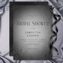 Search for gothic bridal shower invitations Black and white