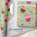 Search for cupcakes wrapping paper Red