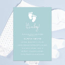 Search for baby footprints invitations Modern