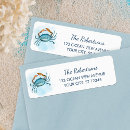 Search for crab return address labels Blue