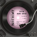 Search for record birthday invitations Pink