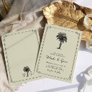 Search for vintage destination wedding invitations Palm tree