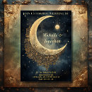 Search for crescent moon wedding invitations Vintage