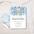 Search for blue elephant birthday invitations Cute