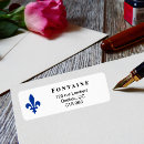 Search for fleur de lys return address labels Flower