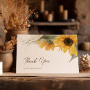 Search for fall sunflowers wedding thank you cards Rustic
