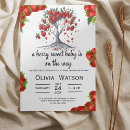 Search for berry sweet baby shower invitations Pretty girly adorable