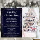 Search for blue white christmas invitations Glitter