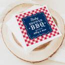Search for red and white gingham napkins Baby shower