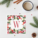 Search for monogram christmas napkins Red