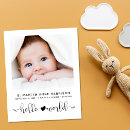 Search for hello world birth announcement cards Baby boy