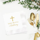 Search for god bless napkins Gold cross
