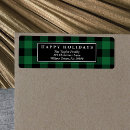 Search for buffalo plaid return address labels Classic