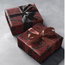 Search for black damask wrapping paper Red