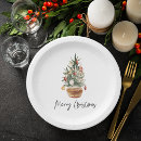 Search for christmas tree paper plates Watercolor