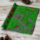 Search for red cardinal christmas wrapping paper Greenery