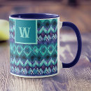 Search for contemporary pattern mugs Turquoise