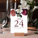Search for burgundy and blush table cards Floral