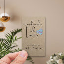 Search for buttons business cards Handmade with love