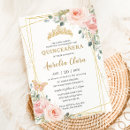 Search for gold glitter quinceanera invitations Chic whimsical timeless