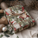 Search for vintage santa christmas wrapping paper Green