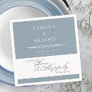 Search for dusty blue wedding napkins Bride and groom
