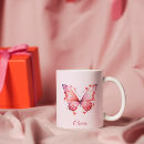 Search for love butterflies mugs Girly