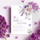 Search for purple butterfly baby shower invitations Modern