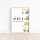 Search for construction vehicle posters Dump truck birthday