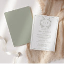 Search for olive green floral wedding invitations Monogram monogrammed name initials